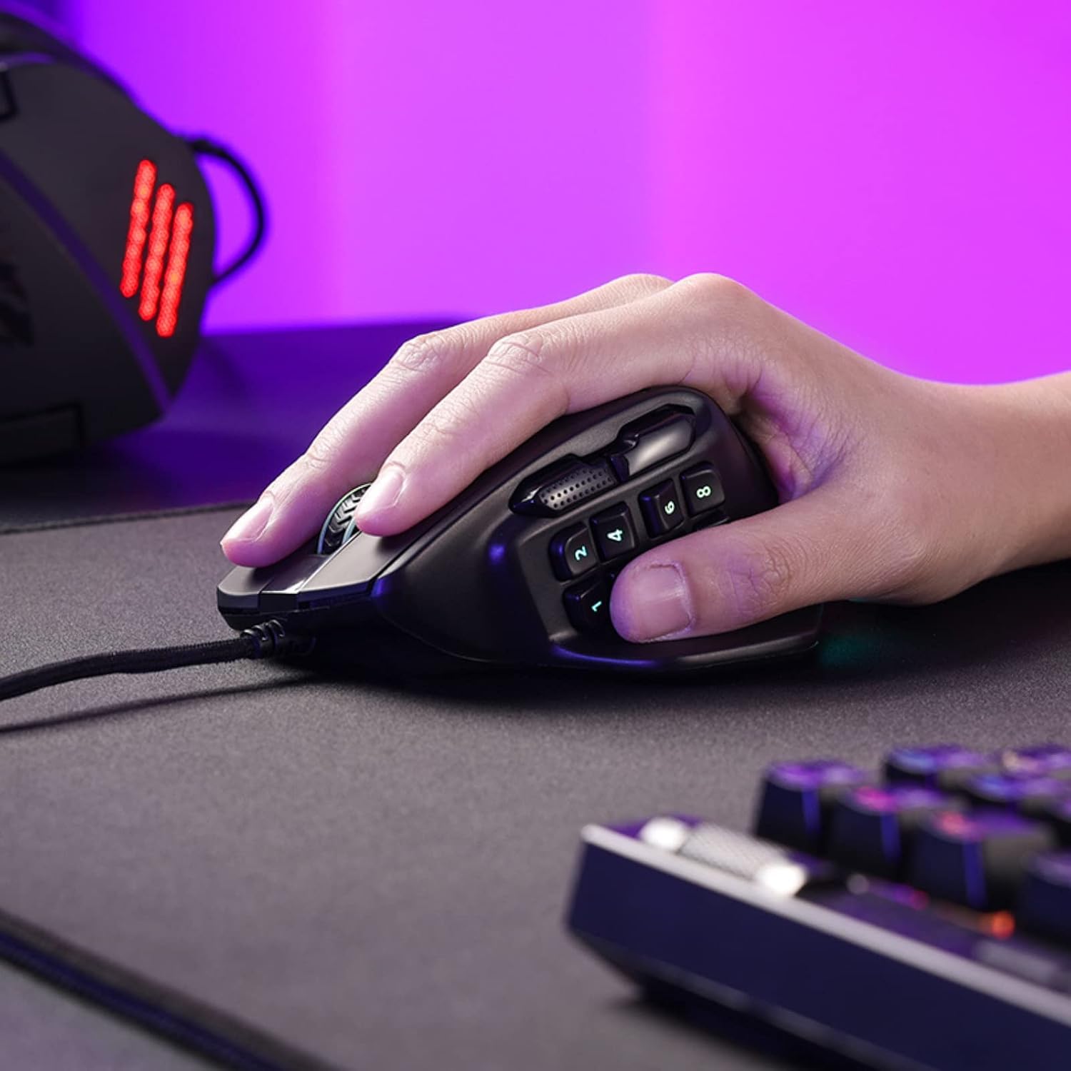 Redragon M811 Wired RGB MMO Gaming Mouse 10000 DPI Remapping Keys - Image 9