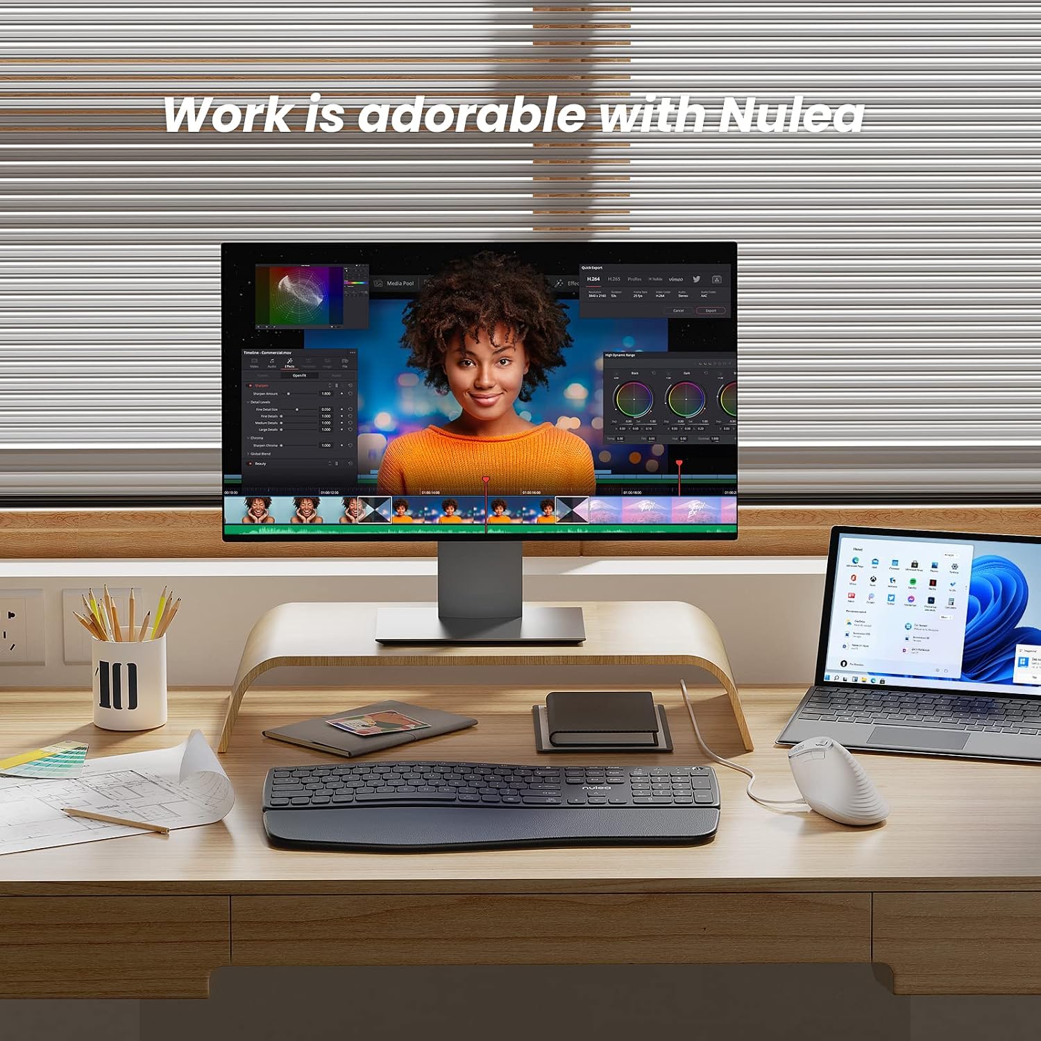 Nulea M504 Wired Vertical Mouse, USB Ergonomic Optical Mouse with 4 Adjustable DPI, 11 RGB Backlight Modes, Compatible for Laptop, PC, Desktop, Mac, White - Image 8